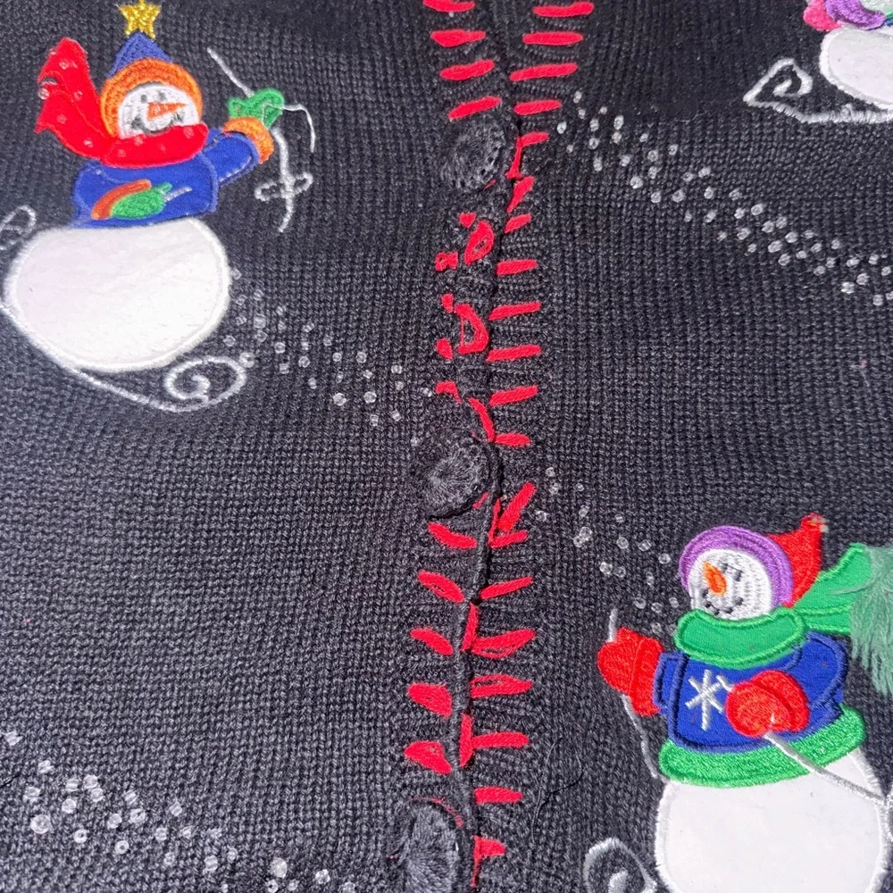 Holiday Editions Black Snowman Vest - Picture 6 of 14